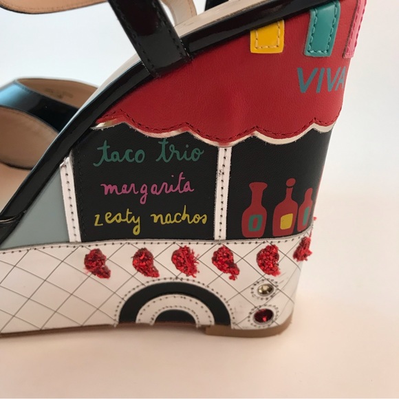 Kate Spade Dora Taco Truck Patent Leather Shoes Size 7.5 - Picture 11 of 13
